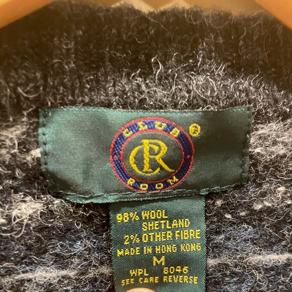 Vintage Club Room Shetland wool crewneck sweater - Picture 2 of 4